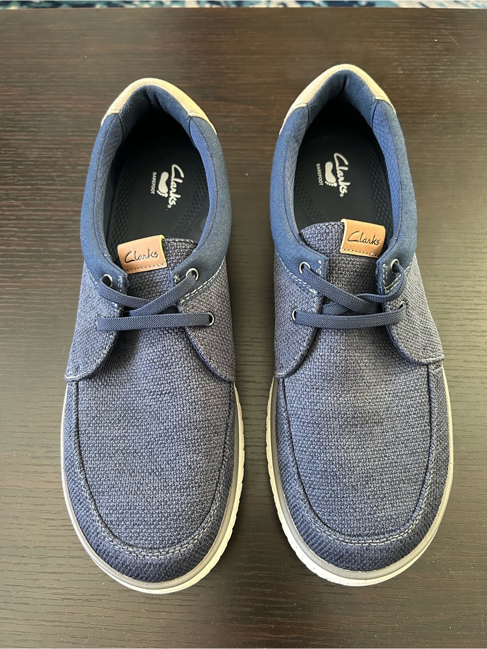 Clarks Men's Navy knit Slip-On Sneakers